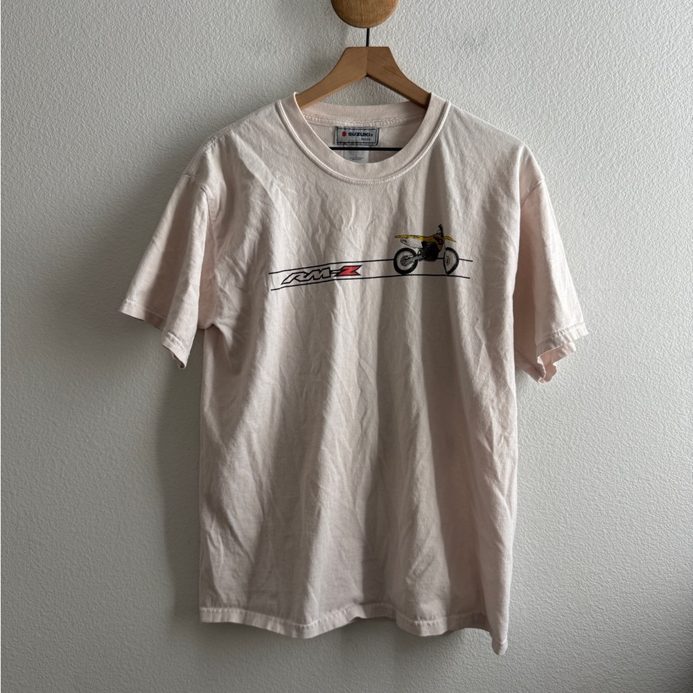 Vintage Suzuki Style RM-Z Motorcycle Tshirt *Flaw*